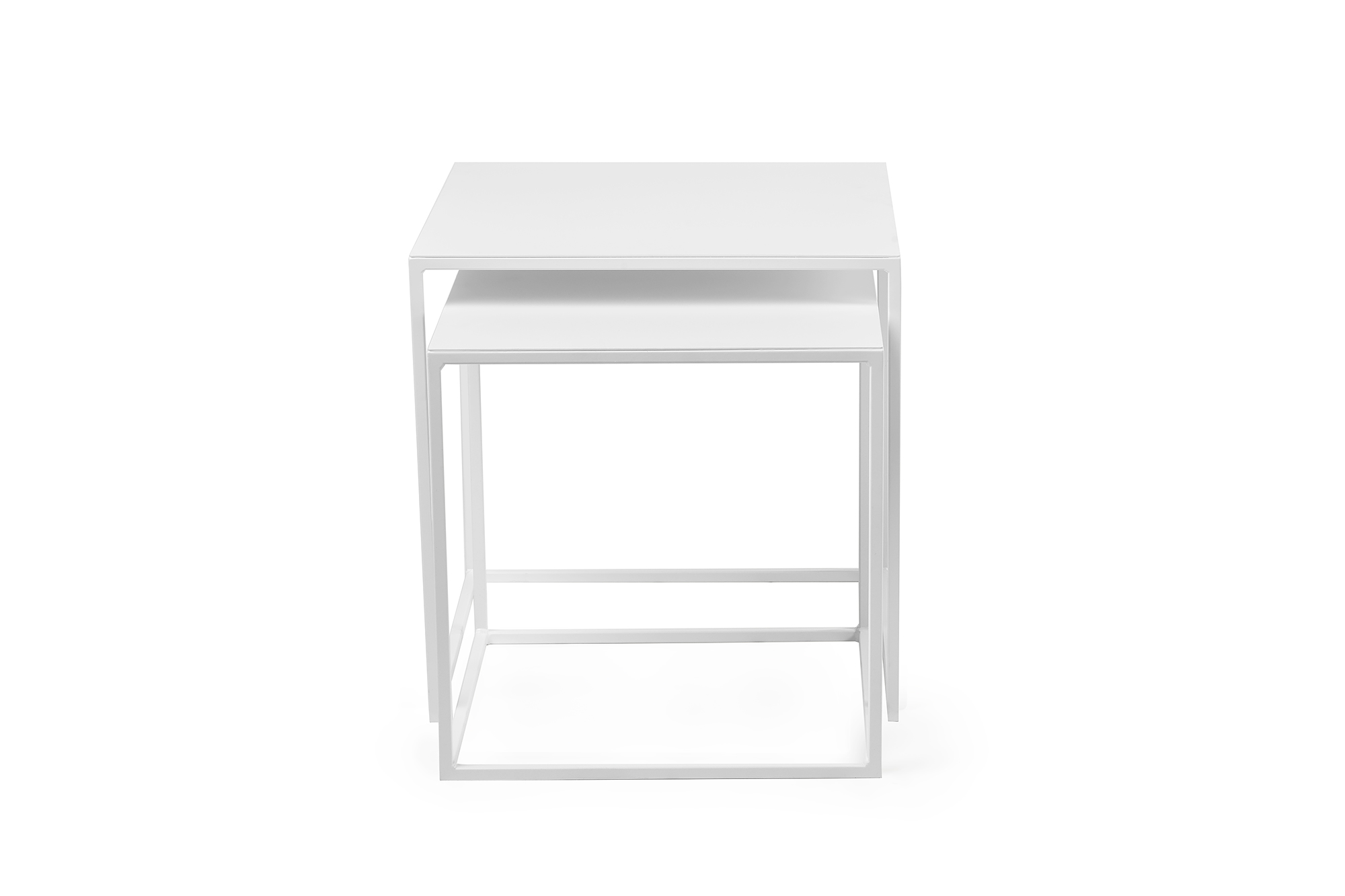 set masă metalică albă